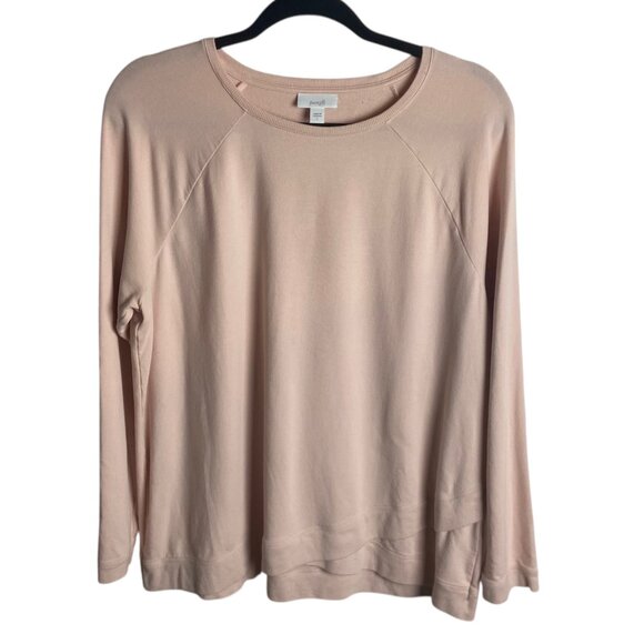 Pure Jill Tops - Pure J Jill Size L Pima Cotton Lightweight Layered Shirt Top Ballet Pink Soft
